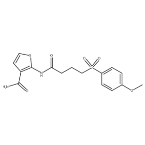 2-(4-((4-Methoxyphenyl)sulfonyl)butanamido)thiophene-3-carboxamide Structure
