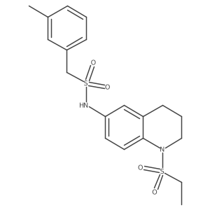 N-(1-(ethylsulfonyl)-1,2,3,4-tetrahydroquinolin-6-yl)-1-(m-tolyl)methanesulfonamide结构式