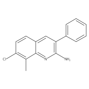 2-Amino-7-chloro-8-methyl-3-phenylquinoline Structure