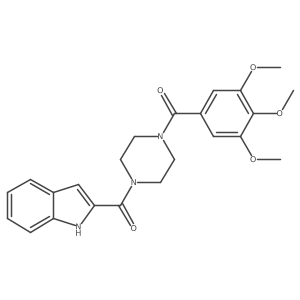 1H-indol-2-yl{4-[(3,4,5-trimethoxyphenyl)carbonyl]piperazin-1-yl}methanone结构式