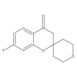 7-Fluoro-3,4-dihydrospiro[1-benzopyran-2,4'-oxane]-4-one Structure