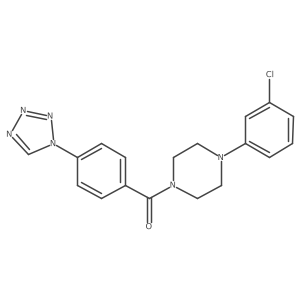 1-(3-chlorophenyl)-4-[4-(1H-tetrazol-1-yl)benzoyl]piperazine Structure