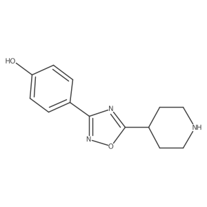 4-(5-(Piperidin-4-yl)-1,2,4-oxadiazol-3-yl)phenol结构式