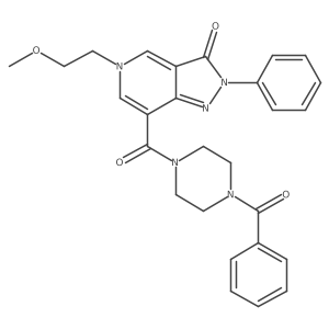 7-(4-benzoylpiperazine-1-carbonyl)-5-(2-methoxyethyl)-2-phenyl-2H-pyrazolo[4,3-c]pyridin-3(5H)-one Structure