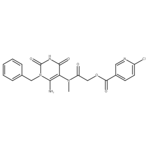 [(6-Amino-1-benzyl-2,4-dioxo-1,2,3,4-tetrahydropyrimidin-5-yl)(methyl)carbamoyl]methyl 6-chloropyridine-3-carboxylate Structure