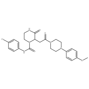 N-(4-chlorophenyl)-2-{2-[4-(4-methoxyphenyl)piperazin-1-yl]-2-oxoethyl}-3-oxopiperazine-1-carboxamide Structure