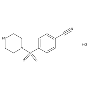 4-(Piperazine-1-sulfonyl)benzonitrile hydrochloride Structure