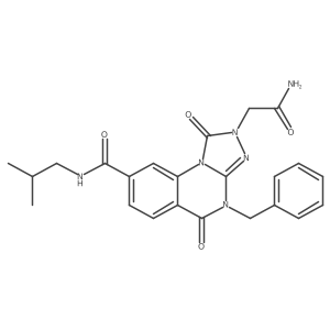 CC(C)CNC(=O)c1ccc2c(=O)n(Cc3ccccc3)c3nn(CC(N)=O)c(=O)n3c2c1结构式