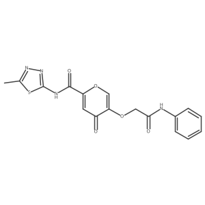 N-(5-methyl-1,3,4-thiadiazol-2-yl)-4-oxo-5-(2-oxo-2-(phenylamino)ethoxy)-4H-pyran-2-carboxamide Structure