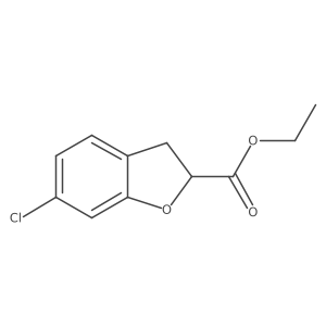 Ethyl 6-chloro-2,3-dihydro-1-benzofuran-2-carboxylate结构式