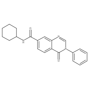 N-cyclohexyl-4-oxo-3-phenyl-3,4-dihydroquinazoline-7-carboxamide Structure