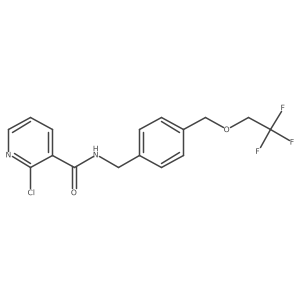 2-chloro-N-({4-[(2,2,2-trifluoroethoxy)methyl]phenyl}methyl)pyridine-3-carboxamide Structure
