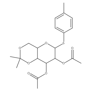 4-Methylphenyl 2,3-di-O-acetyl-4,6-O-isopropylidene-1-thio-beta-D-glucopyranoside Structure