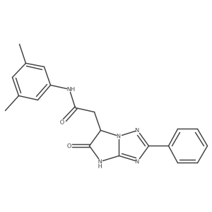 N-(3,5-dimethylphenyl)-2-(5-oxo-2-phenyl-5,6-dihydro-4H-imidazo[1,2-b][1,2,4]triazol-6-yl)acetamide结构式