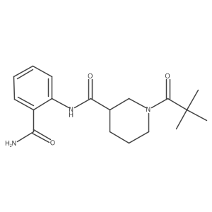 N-(2-carbamoylphenyl)-1-(2,2-dimethylpropanoyl)piperidine-3-carboxamide结构式