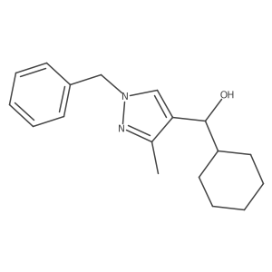 (1-benzyl-3-methyl-1H-pyrazol-4-yl)(cyclohexyl)methanol结构式