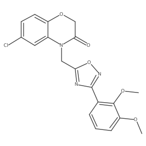 6-chloro-4-((3-(2,3-dimethoxyphenyl)-1,2,4-oxadiazol-5-yl)methyl)-2H-benzo[b][1,4]oxazin-3(4H)-one Structure