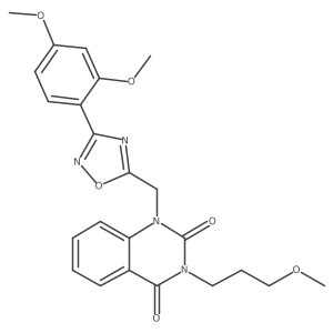 1-((3-(2,4-dimethoxyphenyl)-1,2,4-oxadiazol-5-yl)methyl)-3-(3-methoxypropyl)quinazoline-2,4(1H,3H)-dione Structure