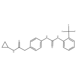 N-cyclopropyl-2-(4-(3-(2-(trifluoromethyl)phenyl)ureido)phenyl)acetamide Structure