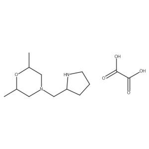 (2R,6S)-2,6-Dimethyl-4-(pyrrolidin-2-ylmethyl)morpholine oxalate结构式