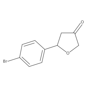 5-(4-Bromophenyl)oxolan-3-one结构式