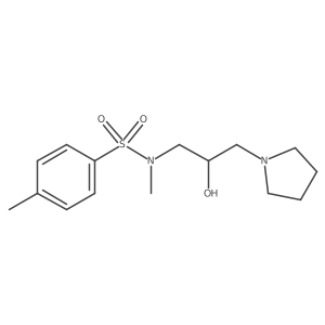 N-(2-hydroxy-3-(pyrrolidin-1-yl)propyl)-N,4-dimethylbenzenesulfonamide结构式