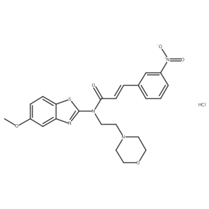 (E)-N-(5-methoxybenzo[d]thiazol-2-yl)-N-(2-morpholinoethyl)-3-(3-nitrophenyl)acrylamide hydrochloride Structure