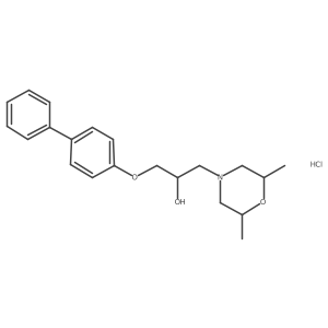 1-([1,1'-Biphenyl]-4-yloxy)-3-(2,6-dimethylmorpholino)propan-2-ol hydrochloride Structure