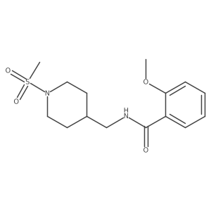 2-methoxy-N-((1-(methylsulfonyl)piperidin-4-yl)methyl)benzamide Structure