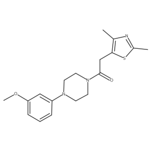 2-(2,4-Dimethylthiazol-5-yl)-1-(4-(3-methoxyphenyl)piperazin-1-yl)ethanone Structure