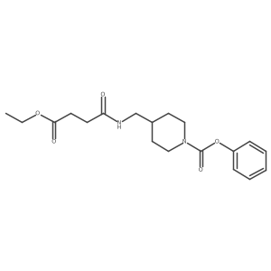 Phenyl 4-((4-ethoxy-4-oxobutanamido)methyl)piperidine-1-carboxylate Structure