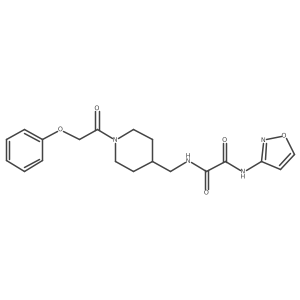 N1-(isoxazol-3-yl)-N2-((1-(2-phenoxyacetyl)piperidin-4-yl)methyl)oxalamide结构式