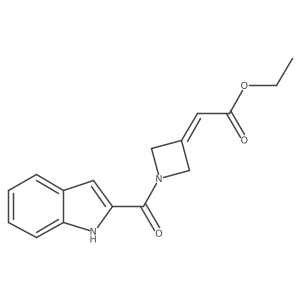 ethyl 2-[1-(1H-indole-2-carbonyl)azetidin-3-ylidene]acetate结构式