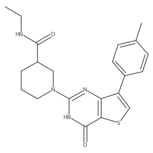 N-ethyl-1-[7-(4-methylphenyl)-4-oxo-3,4-dihydrothieno[3,2-d]pyrimidin-2-yl]piperidine-3-carboxamide Structure