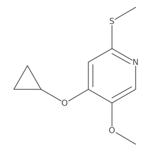 4-Cyclopropoxy-5-methoxy-2-(methylthio)pyridine Structure
