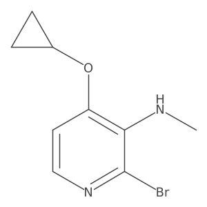 2-Bromo-4-cyclopropoxy-N-methylpyridin-3-amine Structure