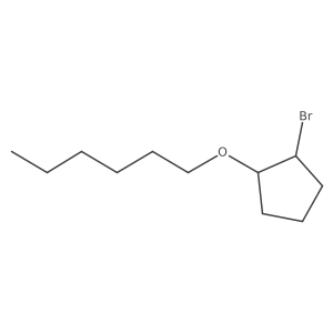 1-Bromo-2-(hexyloxy)cyclopentane结构式