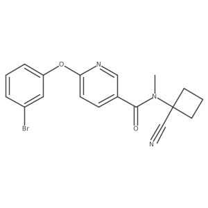 6-(3-bromophenoxy)-N-(1-cyanocyclobutyl)-N-methylpyridine-3-carboxamide Structure