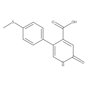 2-Hydroxy-5-(4-methylthiophenyl)isonicotinic acid结构式