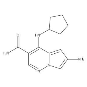 6-Amino-4-(cyclopentylamino)pyrrolo[1,2-b]pyridazine-3-carboxamide Structure