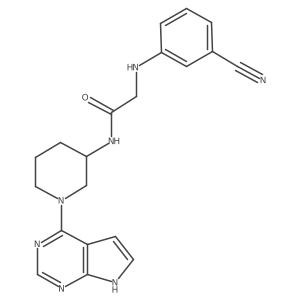 N-(1-(7H-pyrrolo[2,3-d]pyrimidin-4-yl)piperidin-3-yl)-2-(3-cyanophenylamino)acetamide Structure