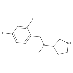 N-(2,4-Difluorobenzyl)-N-methylpyrrolidin-3-amine结构式
