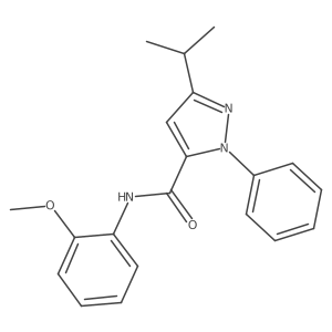N-(2-methoxyphenyl)-1-phenyl-3-(propan-2-yl)-1H-pyrazole-5-carboxamide结构式