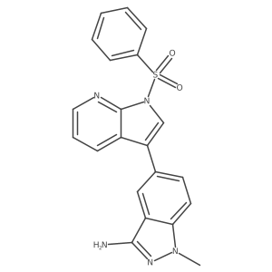 1-Methyl-5-[1-(phenylsulfonyl)-1h-pyrrolo[2,3-b]pyridin-3-yl]-1h-indazol-3-amine Structure