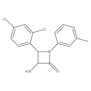 3-Amino-4-(2,4-dichloro-phenyl)-1-m-tolyl-azetidin-2-one结构式