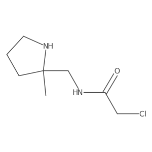 2-chloro-N-((2-methylpyrrolidin-2-yl)methyl)acetamide Structure