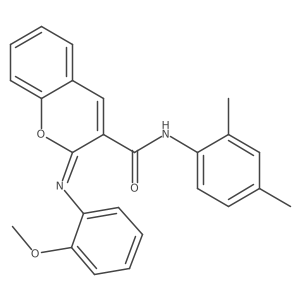 (2Z)-N-(2,4-dimethylphenyl)-2-[(2-methoxyphenyl)imino]-2H-chromene-3-carboxamide Structure