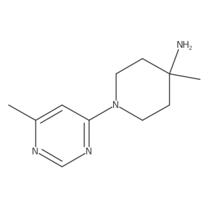 4-Methyl-1-(6-methylpyrimidin-4-yl)piperidin-4-amine Structure