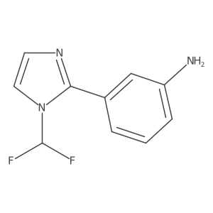 3-[1-(difluoromethyl)-1H-imidazol-2-yl]aniline结构式
