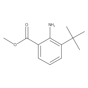 Methyl 2-amino-3-(tert-butyl)benzoate结构式